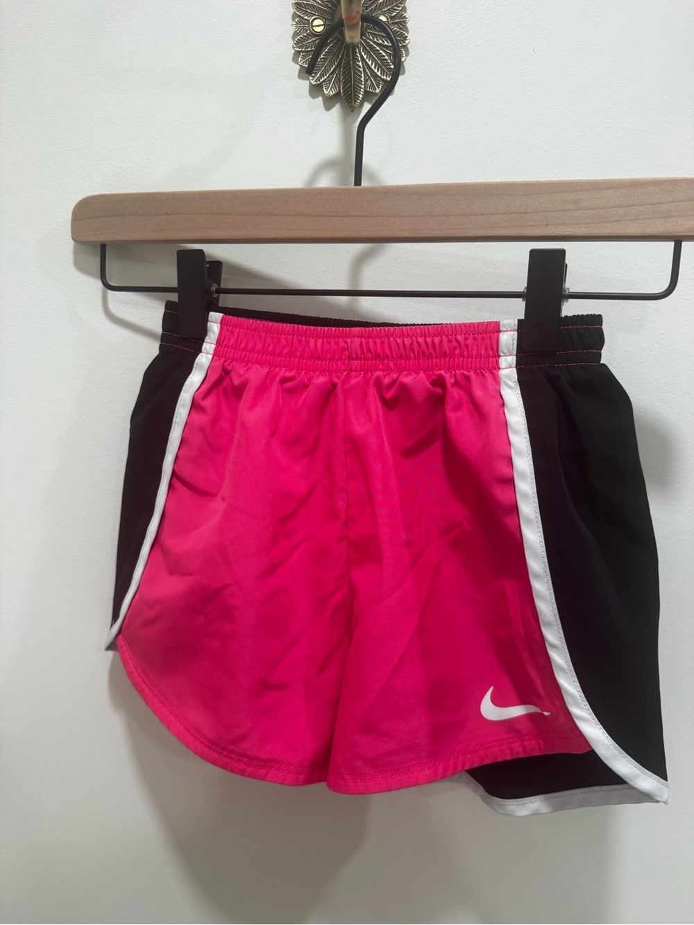 Nike Girls Pink and Black Running Shorts
